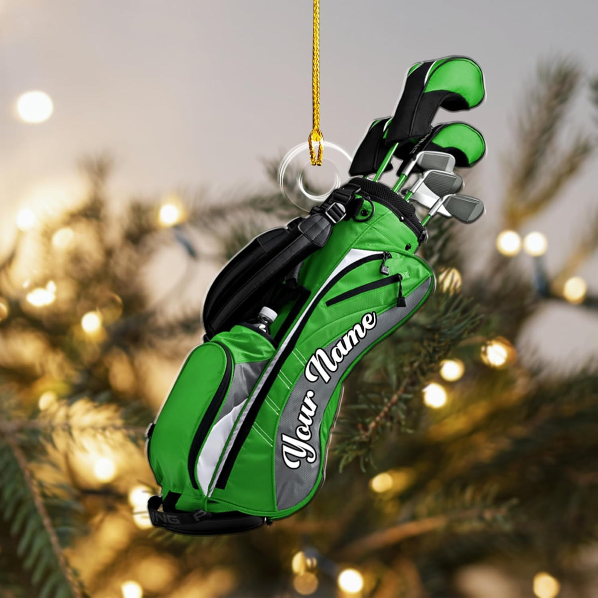 Custom Golf Bag Ornaments, Golf Keychain, Golf Accessories, Gift For Golf Lover