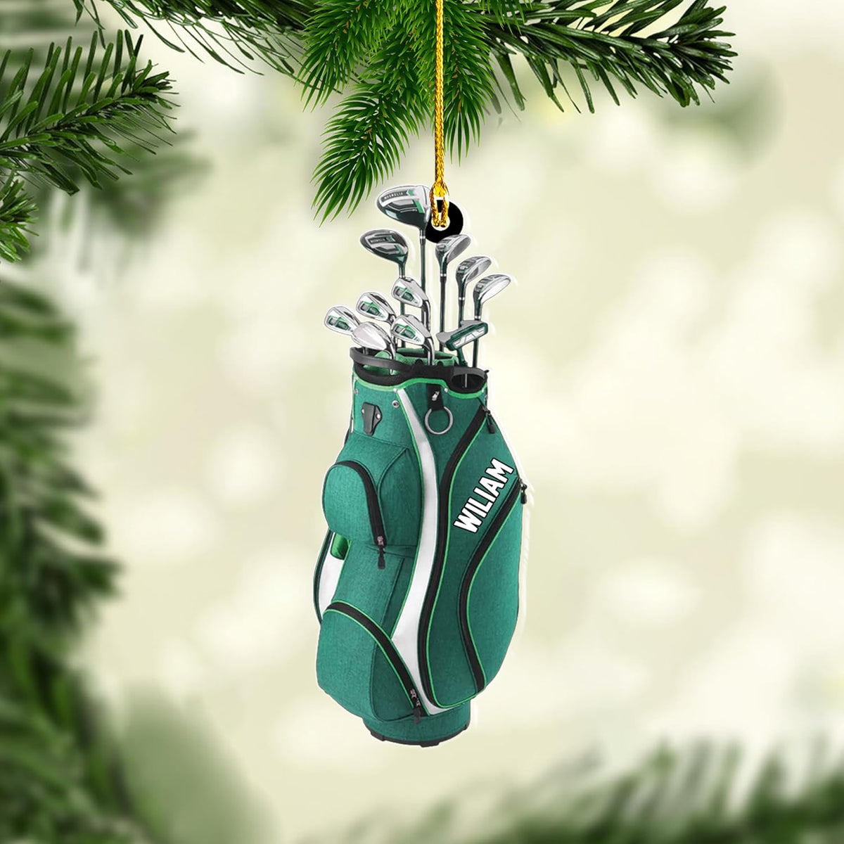 Personalized Golf Bag Ornaments, Golf Keychain, Golf Accessories, Gift For Golf Lover