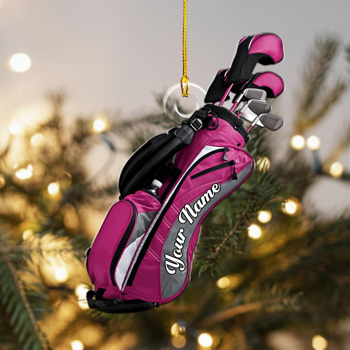 Custom Golf Bag Ornaments, Golf Keychain, Golf Accessories, Gift For Golf Lover