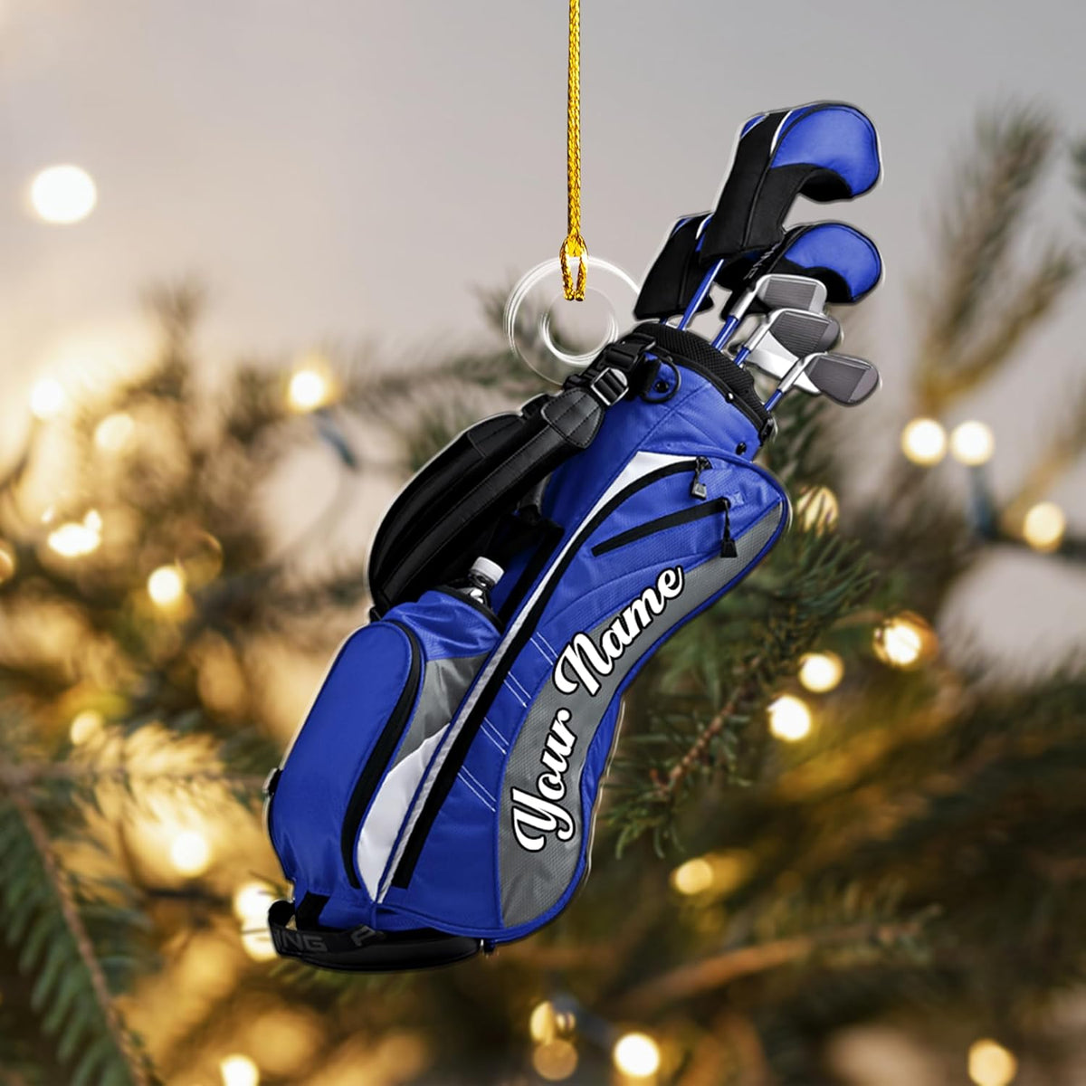 Custom Golf Bag Ornaments, Golf Keychain, Golf Accessories, Gift For Golf Lover