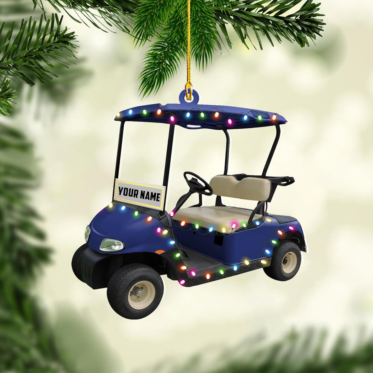 Personalized Golf Cart Ornaments, Golf Keychain, Funny Golf Accessories, Gift For Golfers