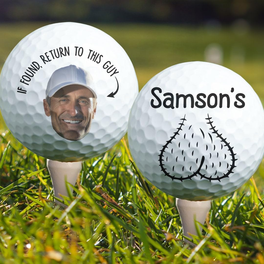 If Found Return To This Guy Custom Face Golf Balls, Funny Golf Balls, Christmas Golf Gift