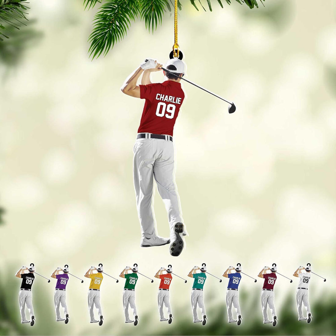 Personalized Golf Bag Ornaments, Golf Keychain, Golf Accessories, Gift For Golfers