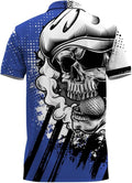 Funny Skull Men's Golf Polo Shirt, Skull Golf Shirt, Dad Golf Gift