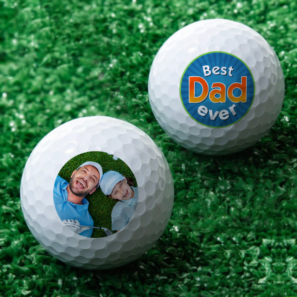 Best Dad Ever Golf Balls, Golf Decor, Golf Gift For Men, Christmas Golf Gift