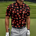 Sassy Red Lips Golf Shirt, Funny Valentine Pattern Design, Men's Golf Polo