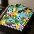 Funny Opossums Among Pineapples Pattern Hawaiian Golf Polo, Golf Tops For Women, Golfing Apparel