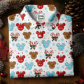 Funny Gingerbread Christmas Candy Cane Golf Tops For Men, Polo Shirts For Men, Christmas Golf Shirt