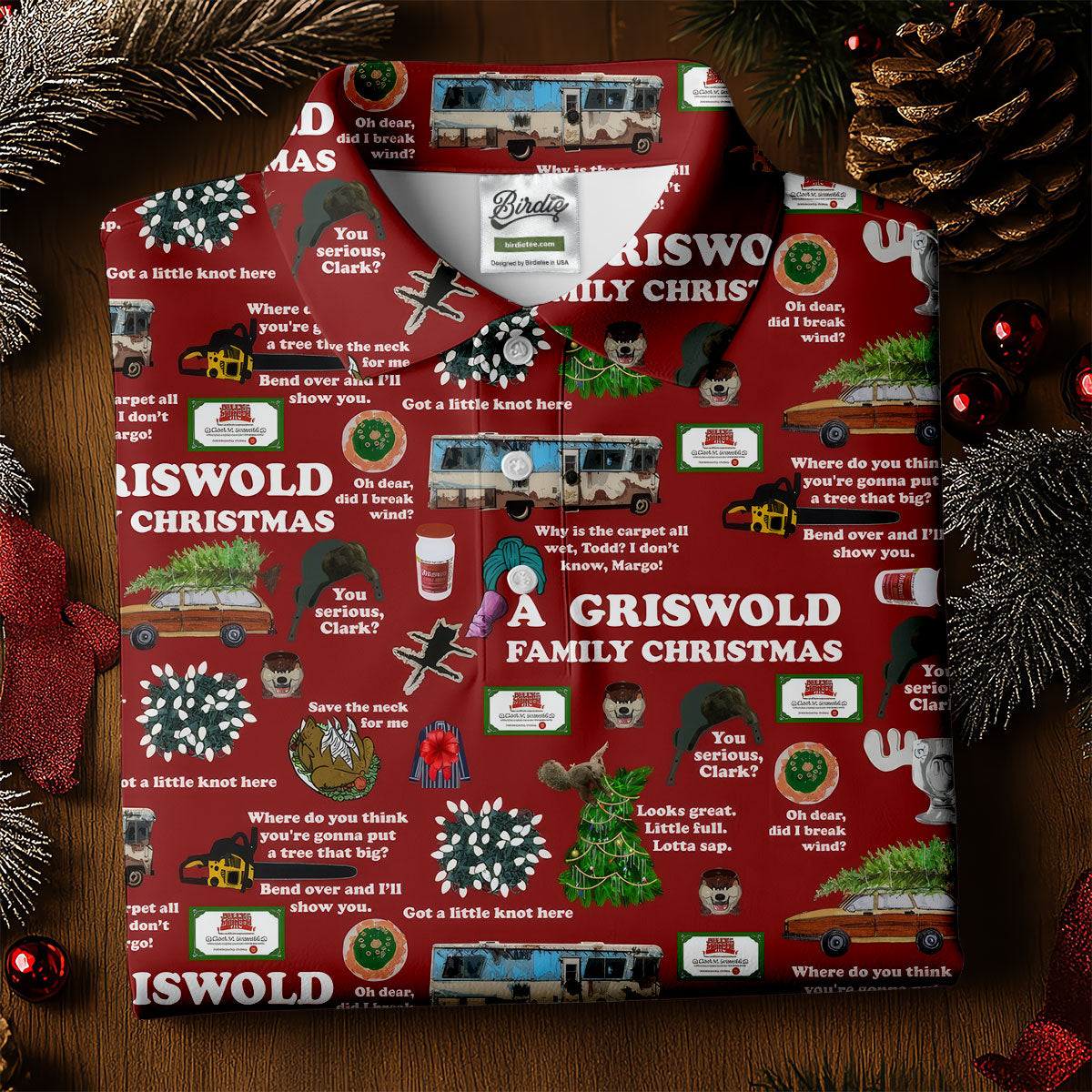 A Griswold Family Christmas Men's Golf Polo Shirts, Christmas Golf Shirt, Polo Shirts For Men