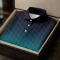 Turquoise Gradient Golf Ball Pattern Hawaiian Golf Shirt, Golf Shirt For Women