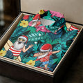Men's Funny Santa Pool Float Golf Shirt, Christmas Golf Shirt, Golf Apparel For Men