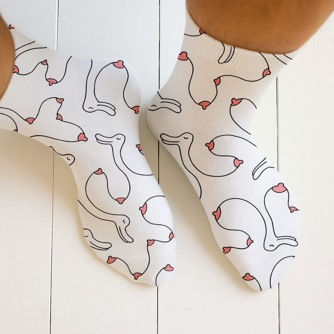Funny Goose Graphic Golf Socks, Fun Pet Socks, Golf Socks For Men, Golf Gifts For Dad