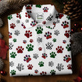 A Heartbeat At My Feet Paw Print Polo Shirt Dog Lover Gift, Ladies Golf Shirts, Golf Gifts For Women