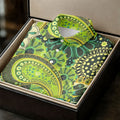 Paisley Print Green Golf Shirt, Golf Tops For Men, Polo Shirts For Men, Golf Shirts For Men