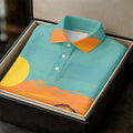 Monkey Gentleman Sunset Coast Hawaiian Golf Shirt, Women's Golf Tops, Ladies Golf Shirts