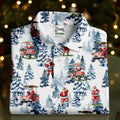 Santa Golfing Polo Shirt Mens, Fun Golf Shirts For Men, Christmas Golf Shirt, Golf Lover Xmas Gift