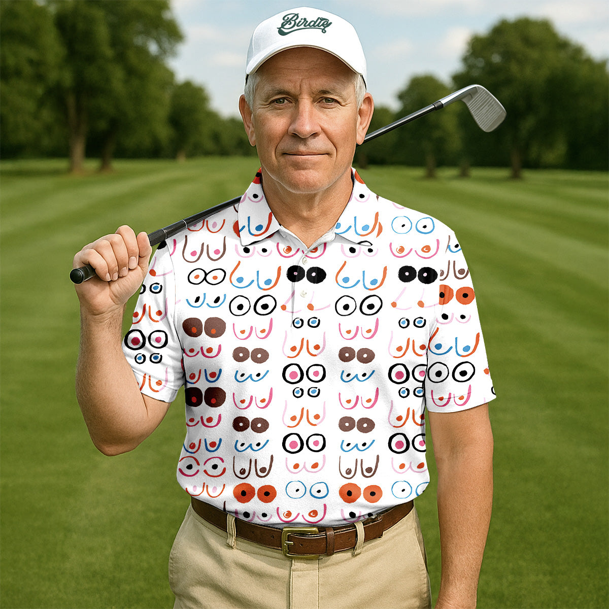 Funny Men Golf Polo Shirt, Fun Golf Polos, Humorous Golf Shirts, Dad Golf Gift, Best Dad Ever