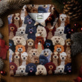Cartoon Poodle Dog Men's Golf Polo Shirts, Gifts For Dog Lovers, Polo Shirts For Men