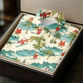 Christmas Santa Surfing Tropical Hawaiian Golf Shirt, Golf Shirts For Men, Printed Golf Shirts