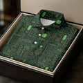 Computer Circuit Board Hawaiian Golf Shirt, Coder Gift Women's Golf Tops, Ladies Golf Shirts