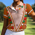 Funny Gingerbread Costume Christmas Golf Shirt, Ladies Golf Top, Women’s Golf Apparel