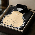 Black Funny Dickhead Faux Chest Golf Shirt, Men's Golf Shirt, Polo Shirts For Men