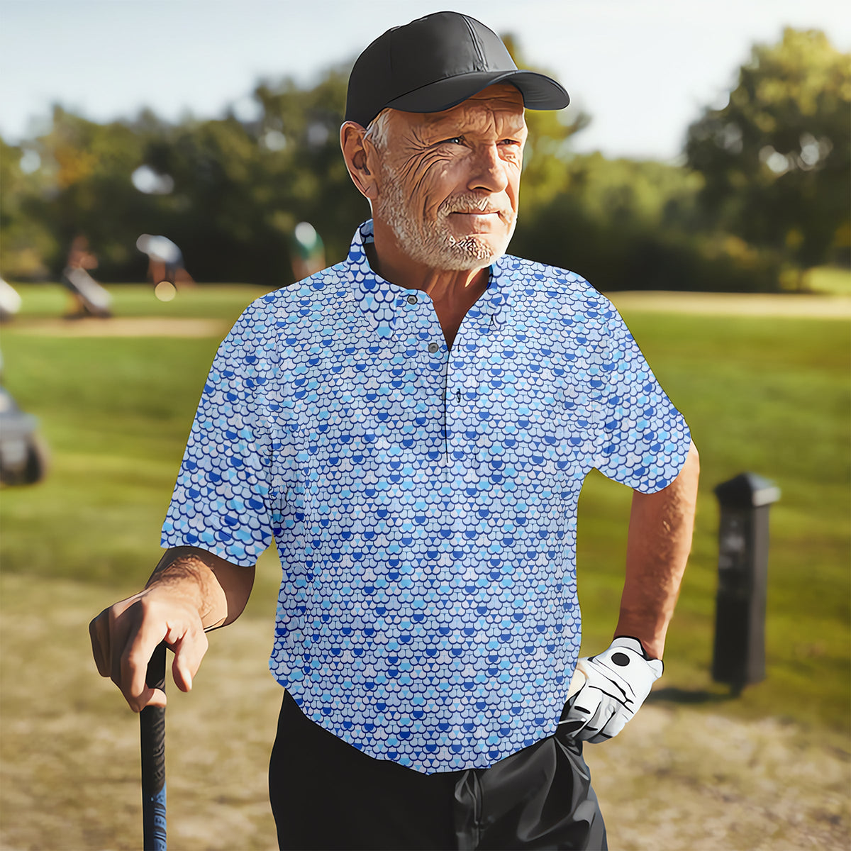Adult Humor Funny Pattern Golf Polo Shirt, Dad Golf Gift, Christmas Golf Gift