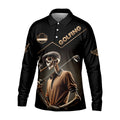 I Like Golf And Cigars And Maybe 3 People Custom Funny Skull Golf Polo Shirt, Dad Golf Gift
