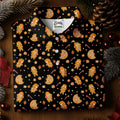 Funny Gingerbread Galaxy Character Golf Tops For Men, Christmas Golf Shirt, Polo Shirts For Men