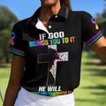 If God Brings You To It Cross Cancer Polo Shirt, Women's Golf Polo, Ladies Golf Shirts