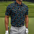90s Dice Memphis Style Black Golf Shirt, Cute Golf Shirt, Polo Shirts For Men, Golf Shirts For Men