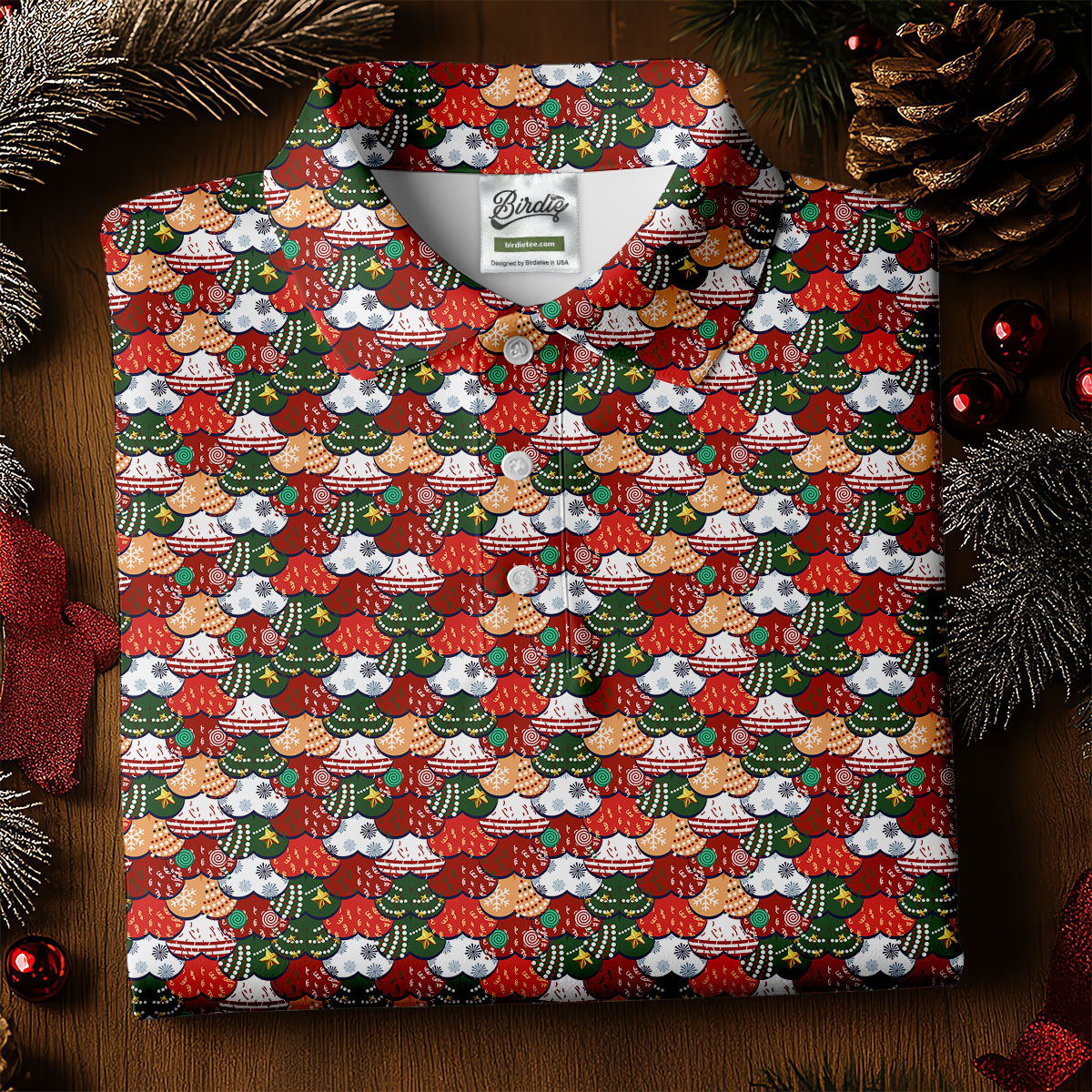 Fun Christmas Colorful Shirts For Men, Naughty Christmas Golf Shirt, Polo Shirts For Men, Golfing Apparel