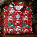 Ho Ho Ho Santa Yeti Women's Golf Tops, Christmas Golf Shirt, Ladies Golf Polos, Golf Gift For Ladies