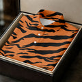 Bold Orange Black Tiger Stripe Animal Print Golf Shirt, Women Golf Shirts, Golf Apparel For Ladies