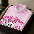Breast Cancer Is Boo Sheet Ghost Polo Shirt, Men's Golf Shirt, Printed Golf Shirts