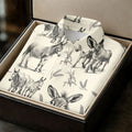 Vintage Donkey Sketch Pattern Hawaiian Golf Polo Shirt, Hawaiian Golf Shirt, Golf Shirts For Men