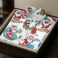 Surfing Santa Tropical Christmas Golf Shirt, Christmas Golf Shirt, Golf Apparel For Men