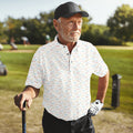 Funny Men's Golf Polo Shirt, White Polo Shirt Mens, Christmas Golf Gift, Golfing Apparel