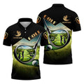 3D Golf Club, Custom Name Men's Golf Polo Shirt, Funny Golf Shirt, Golf Lover Gift