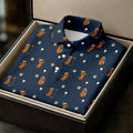 Cartoon Dachshund Golfer Pattern Golf Polo Shirt, Golf Tops For Women, Printed Golf Shirt