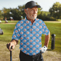 Floral Golf Polo Shirts, Golfing Apparel, Men Golf Gift, Funny Golf Shirt