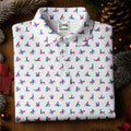 Blue And Pink Naughty Stick People White Golf Shirt, Polo Shirts For Men, Golf Gift For Men