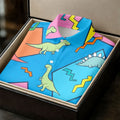 Retro Colorful Dinosaur Pattern Golf Shirt, Men's Golf Shirt, Golf Apparel For Men