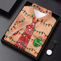 Merry Christmas Quote Tie Christmas Golf Shirt, Mens Golf Shirts, Polo Shirts For Men