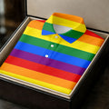 LGBT Rainbow Flag Golf Tops For Men, Pride Month Celebrate Golf Shirts For Men