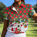 Christmas Santa Golfer and Gifts Polo Shirt, Women’s Golf Polo, Golf Shirts For Women
