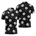 Golf Balls Black Men's Golf Polo Shirt, Funny Golf Shirt, Gifts For Golfer