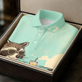 Raccoon Tropical Beach Escape Hawaiian Golf Shirt, Women's Golf Tops, Ladies Golf Shirts