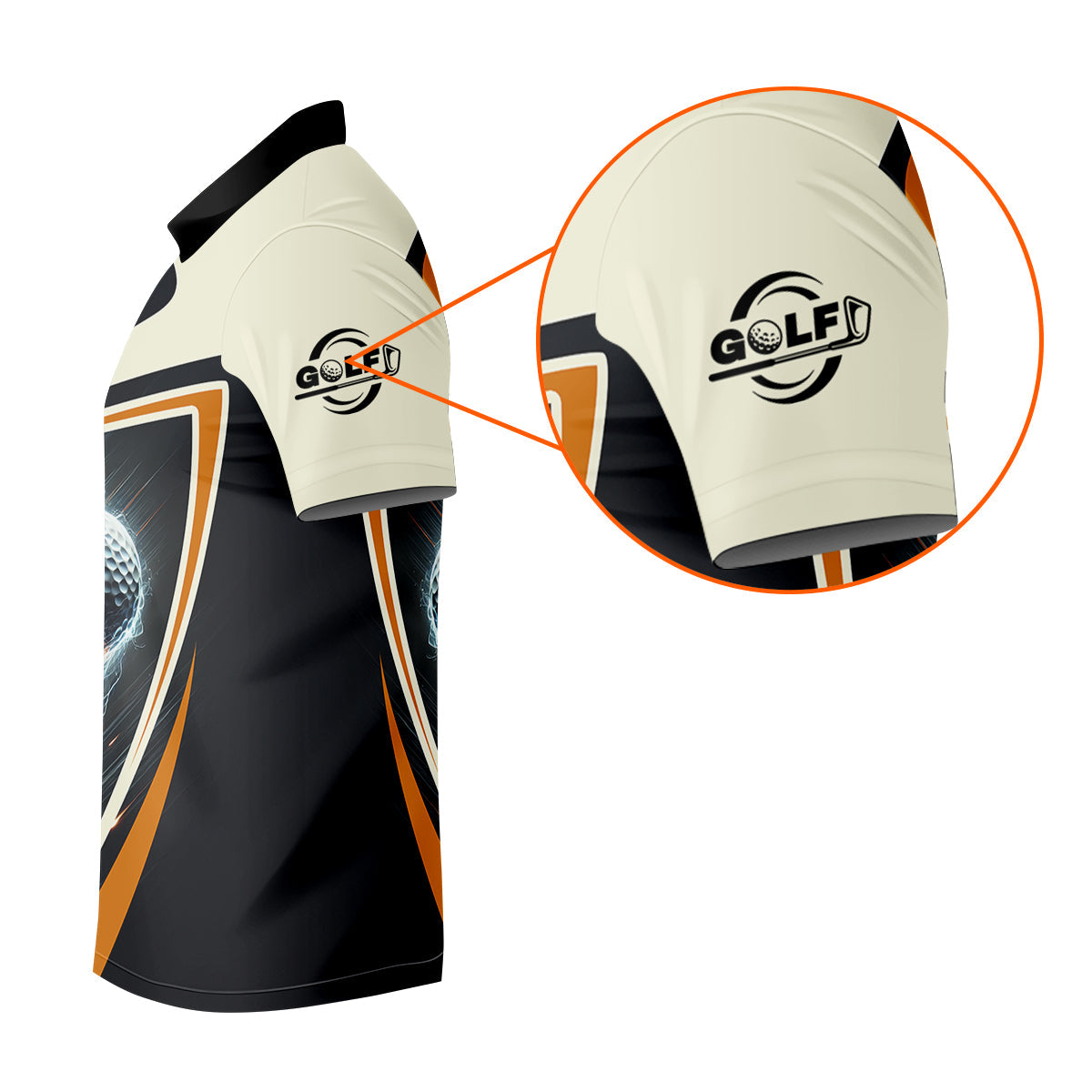 Custom Golf Ball Men's Golf Polo Shirt, Golfing Apparel, Golf Gifts For Men
