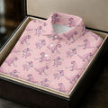 Pink T-Rex Dinosaur Golfer Pattern Golf Polo Shirt, Golf Shirts For Men, Mens Golf Apparel